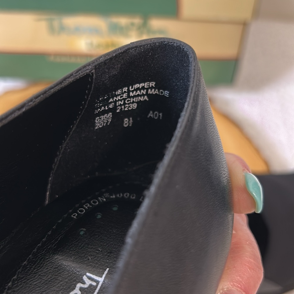 Thom McAn Black Open Toe Women's Heeled Sandals Size 8.5 with box - Picture 7 of 8